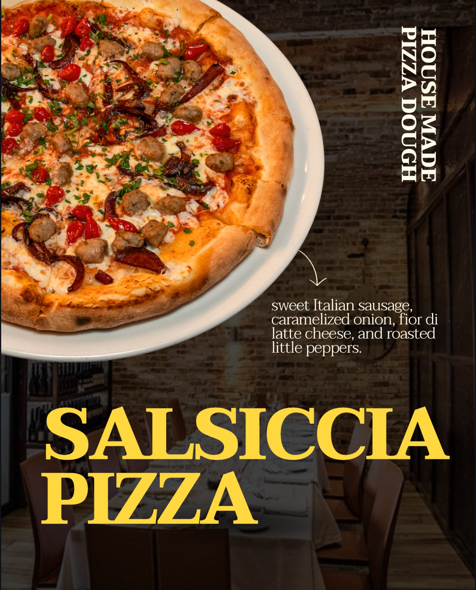 Authentic Italian Cuisine. Handmade Pasta. Wood-Fired Pizza .