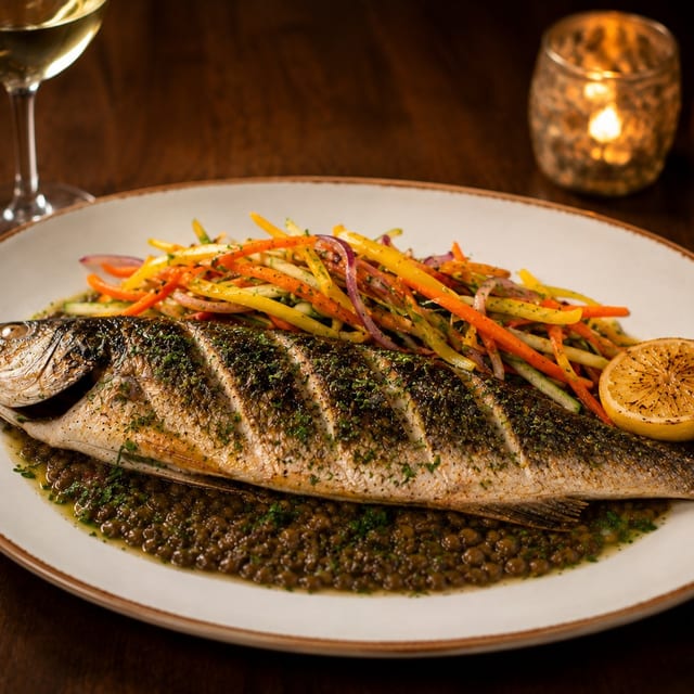 Branzino (Seabass Grilled Whole).