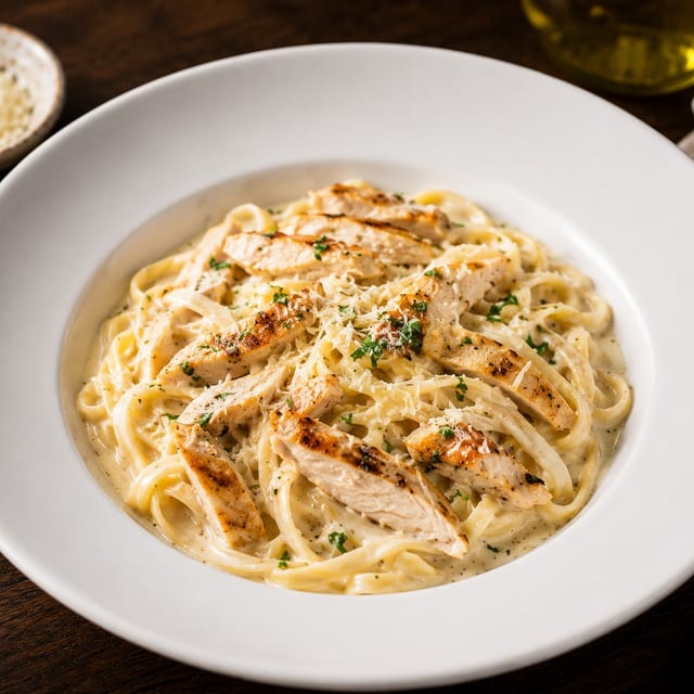 Chicken Alfredo.
