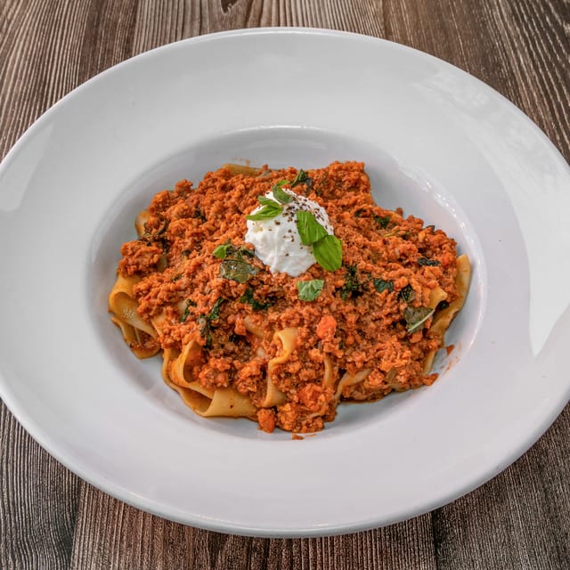 Pappardelle Bolognese.