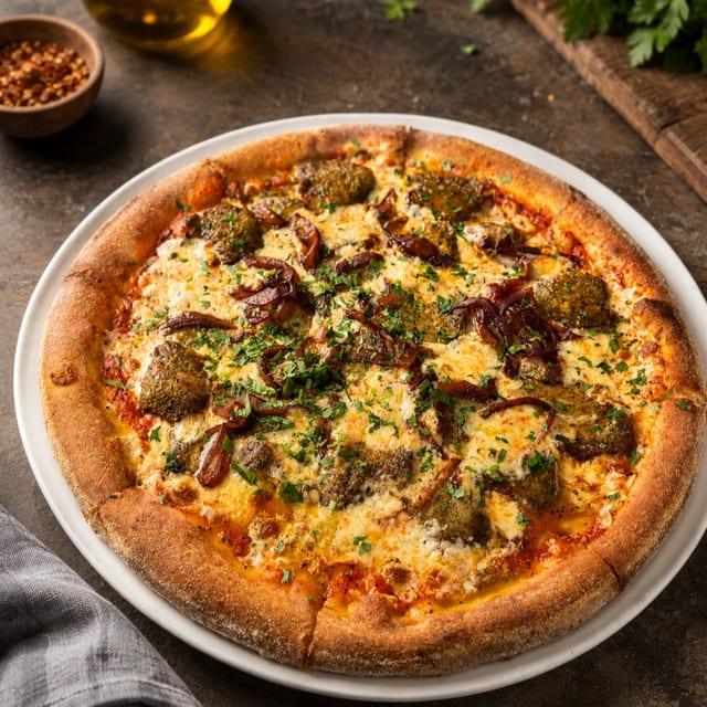 Polpette Pizza.