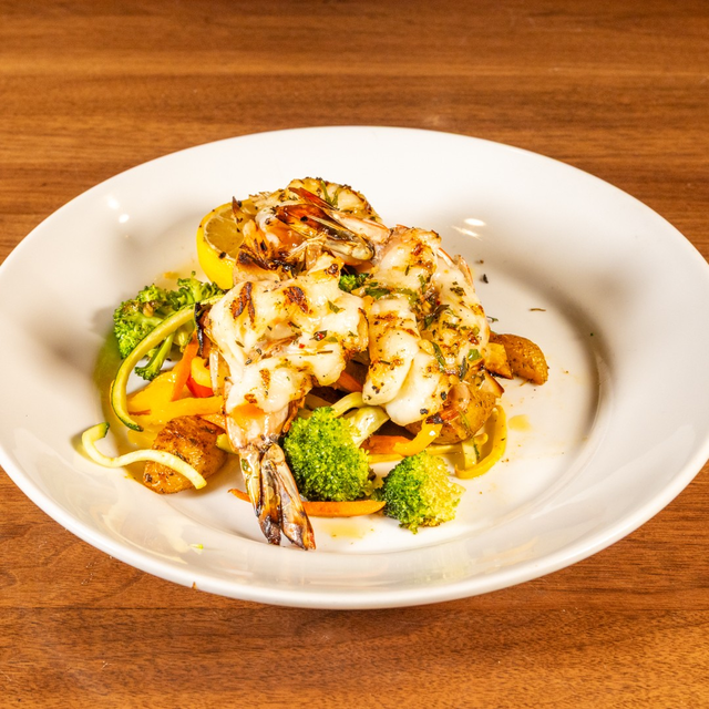 Gamberoni Alla Griglia (Grilled Tiger Prawns).